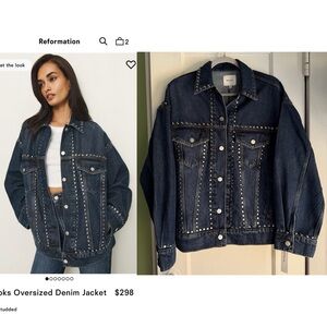 SOLD Price Firm! NWT Reformation Brooks Oversized Denim Jacket